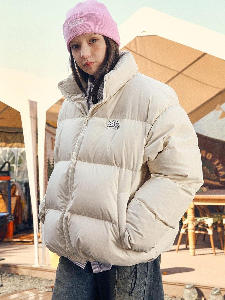 RickyisClown White Thickened Relaxed Fit Men's White Duck Down Down Jackets