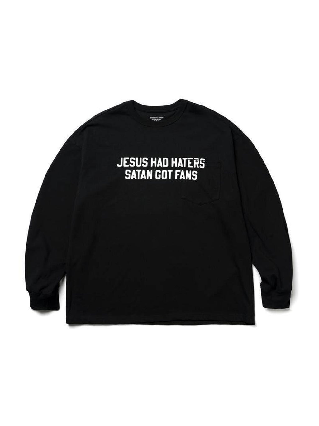 SUPERTOFU 100% Cotton Loose Fit Letter Print Casual Round Neck Unisex Long Sleeve T-Shirts