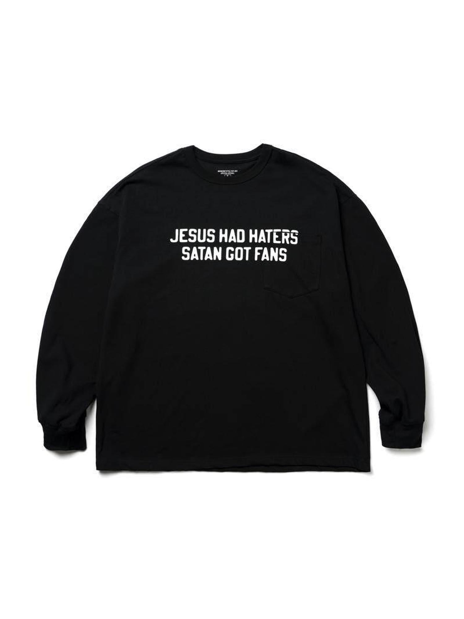 SUPERTOFU 100% Cotton Loose Fit Letter Print Casual Round Neck Unisex Long Sleeve T-Shirts