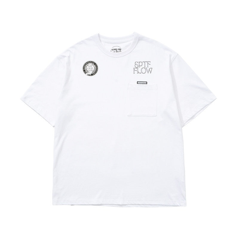 SUPERTOFU 100% Cotton Loose Vintage Letter Print Unisex Round Neck Short Sleeve T-Shirts