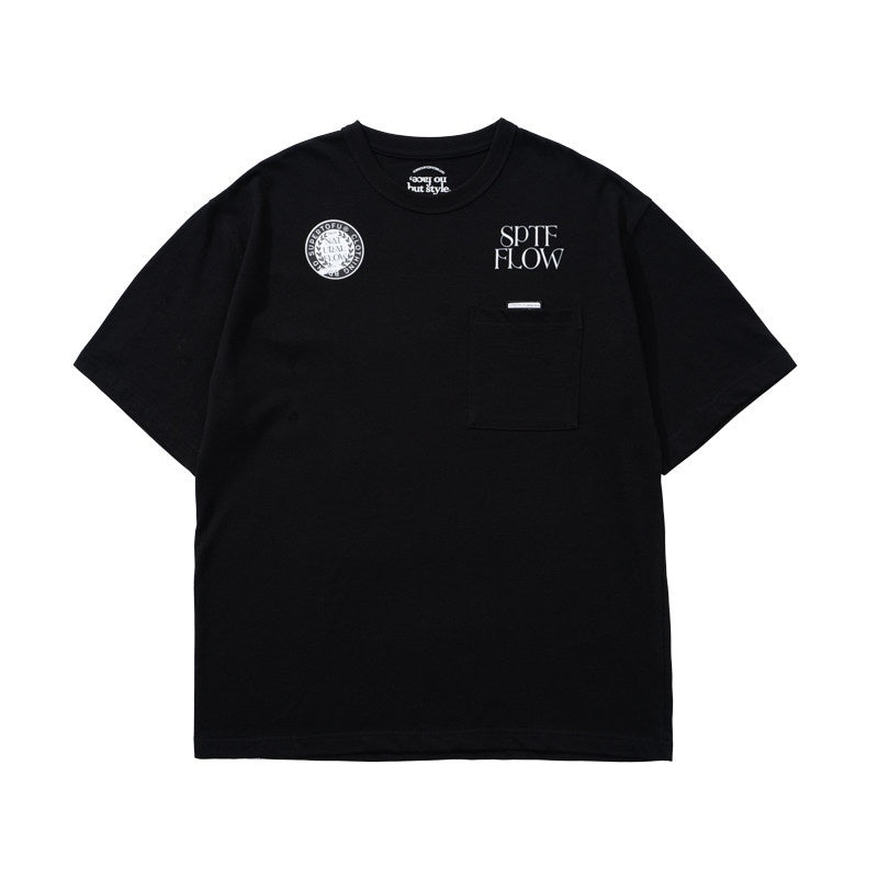 SUPERTOFU 100% Cotton Loose Vintage Letter Print Unisex Round Neck Short Sleeve T-Shirts