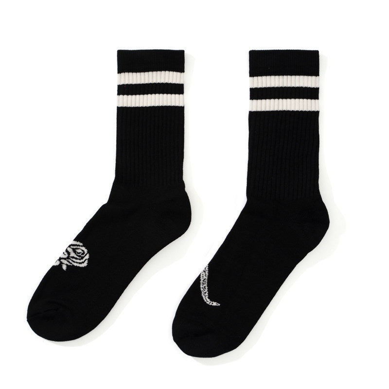 SUPERTOFU 3 Pack Discount Striped Classic Unisex One Size Athletic Socks