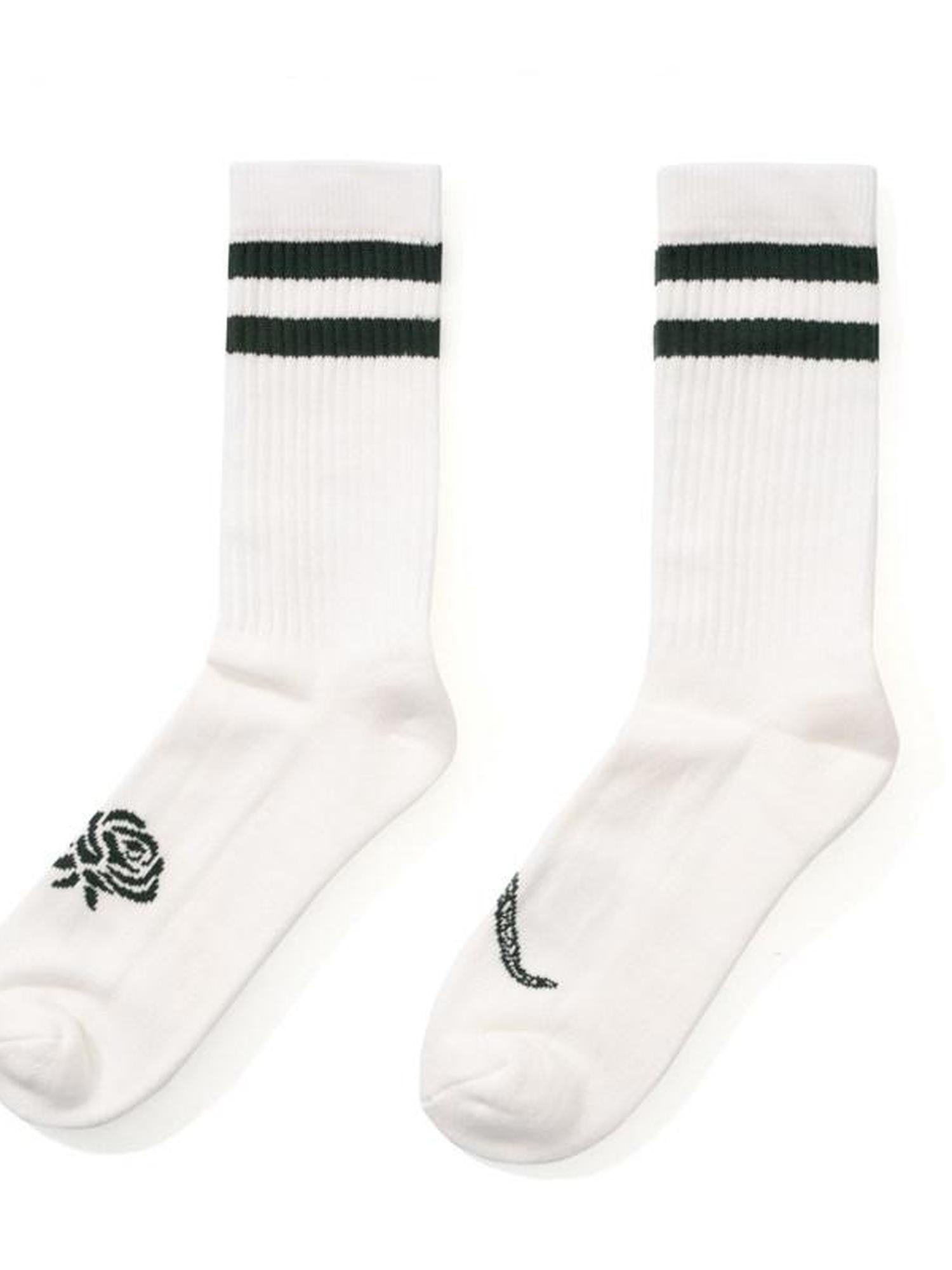 SUPERTOFU 3 Pack Discount Striped Classic Unisex One Size Athletic Socks