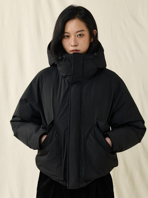 SUPERTOFU 650Fp White Duck Down Hooded Loose Japanese Waterproof Youth Down Jackets