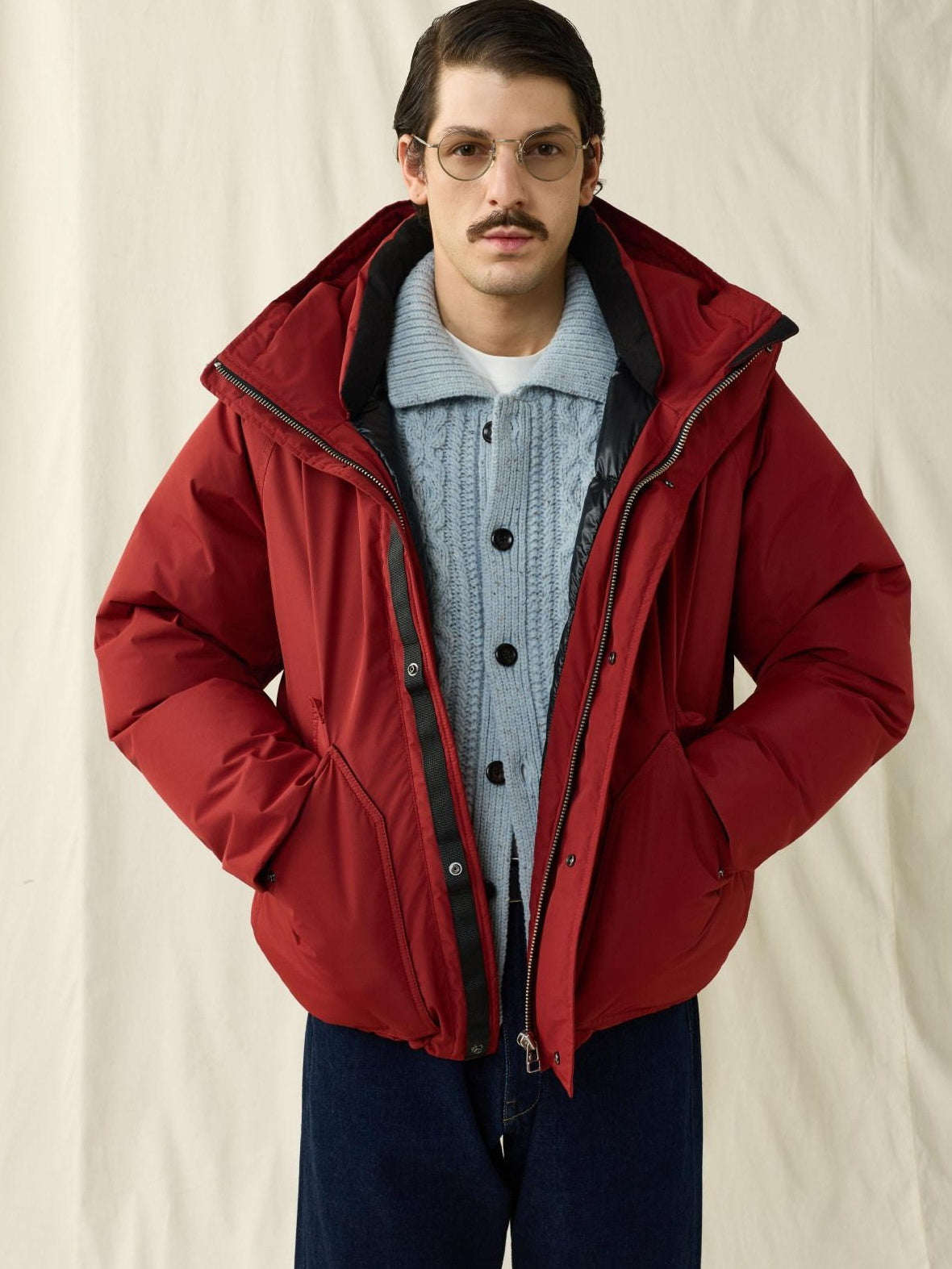 SUPERTOFU 650Fp White Duck Down Hooded Loose Japanese Waterproof Youth Down Jackets