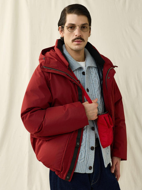 SUPERTOFU 650Fp White Duck Down Hooded Loose Japanese Waterproof Youth Down Jackets