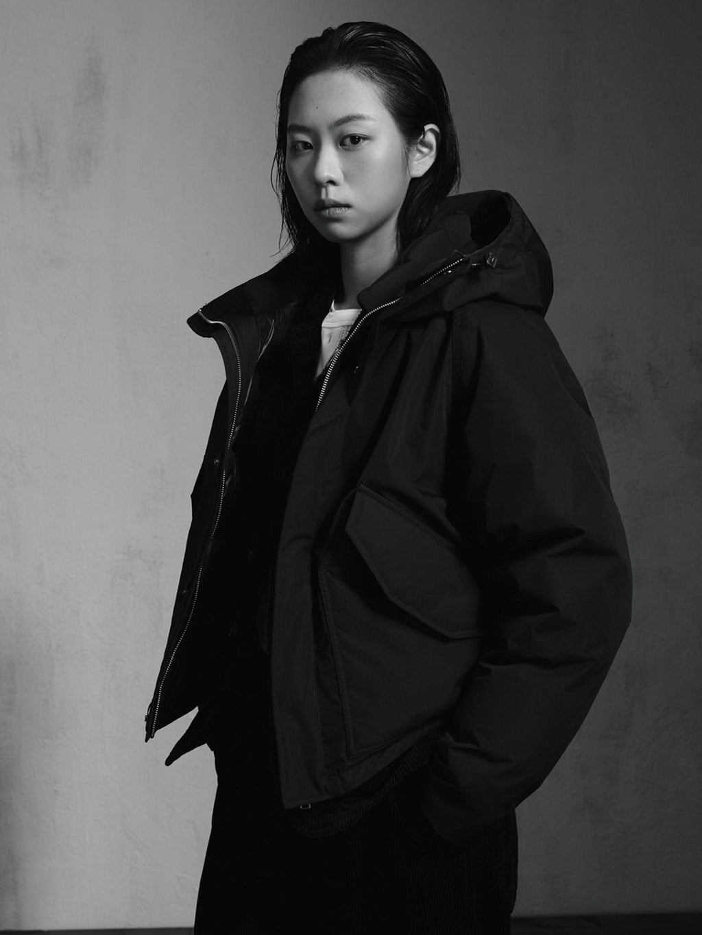 SUPERTOFU 650Fp White Duck Down Hooded Loose Japanese Waterproof Youth Down Jackets
