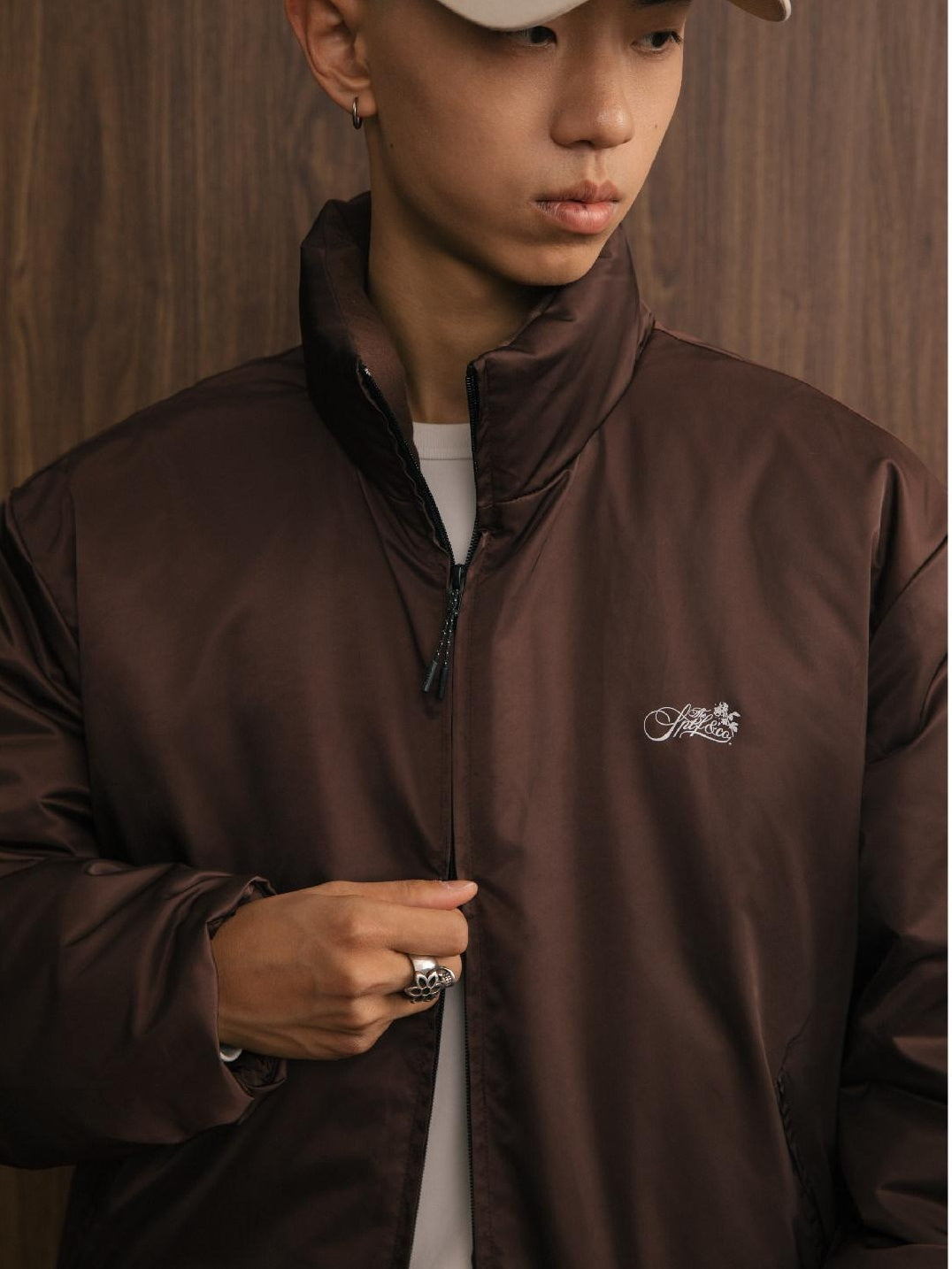 SUPERTOFU 90 Percent White Duck Down Warm Loose Stand Collar Casual Down Jackets