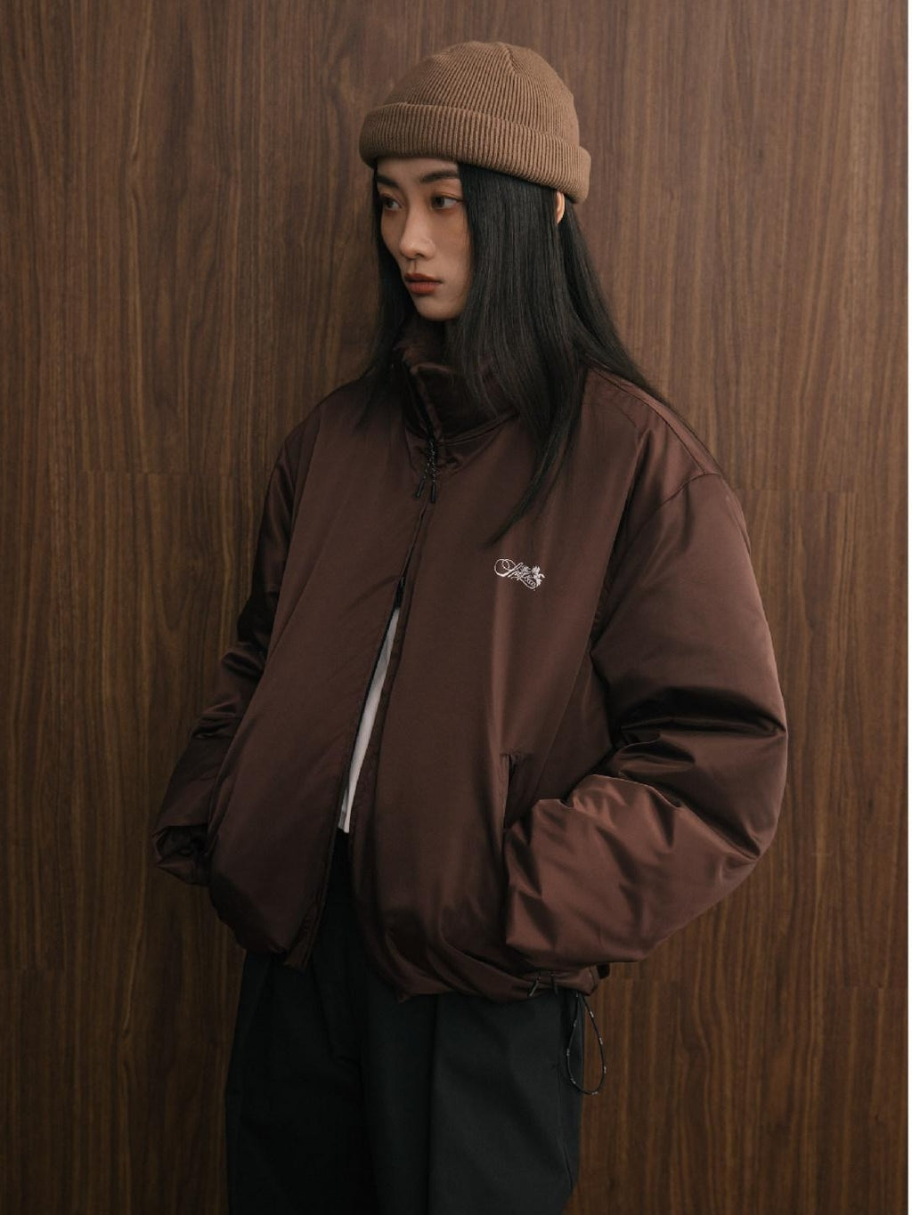 SUPERTOFU 90 Percent White Duck Down Warm Loose Stand Collar Casual Down Jackets