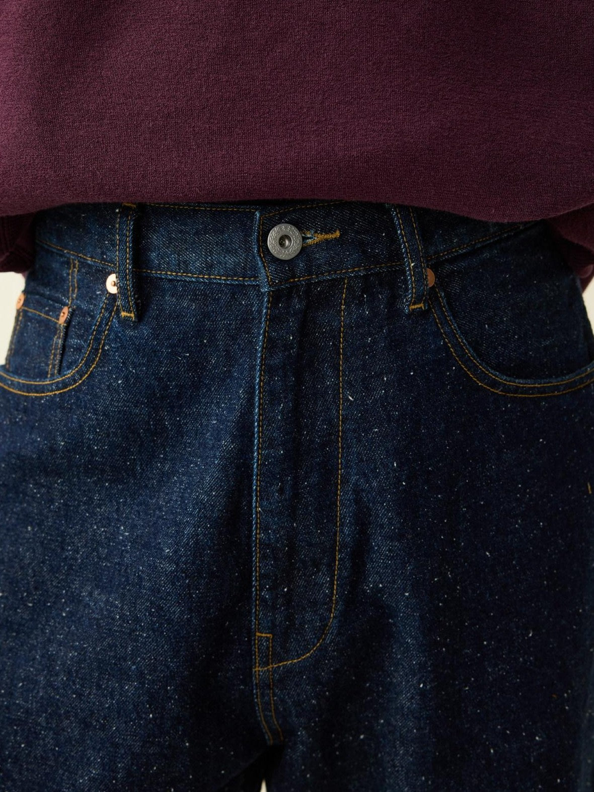 SUPERTOFU Antibacterial Cotton Hemp Mid Rise Japanese Straight Fit Everyday Straight Jeans