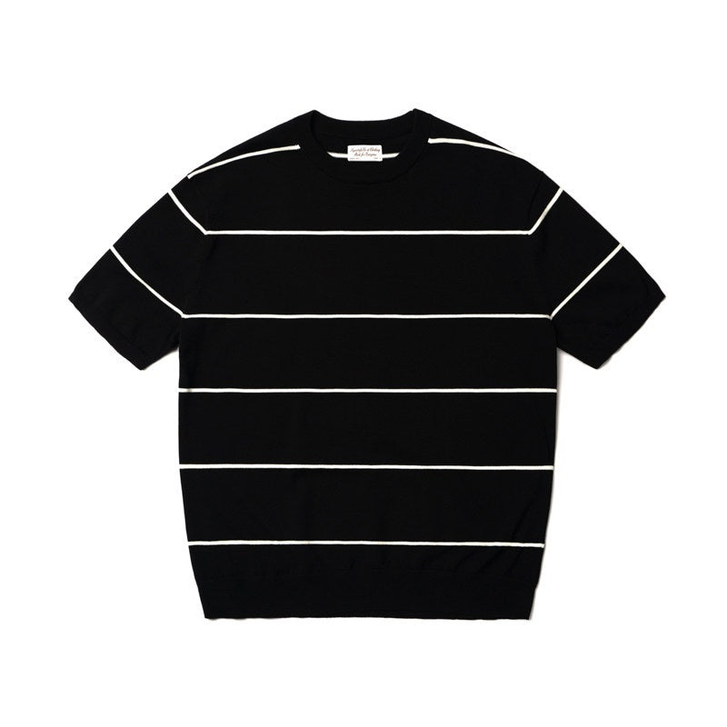 SUPERTOFU_Breathable_100_Percent_Cotton_Striped_Round_Neck_Unisex_Short_Sleeve_T-Shirts_MISSTT