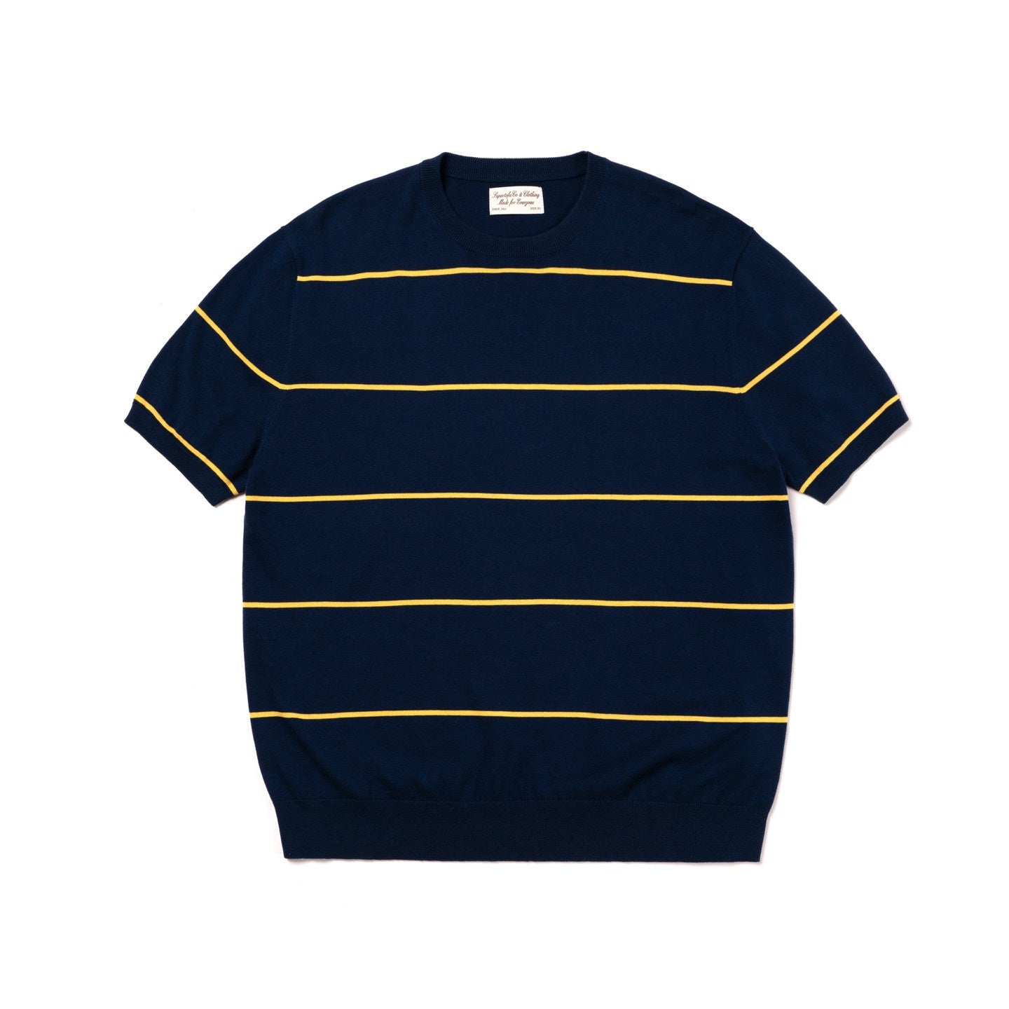 SUPERTOFU_Breathable_100_Percent_Cotton_Striped_Round_Neck_Unisex_Short_Sleeve_T-Shirts_MISSTT