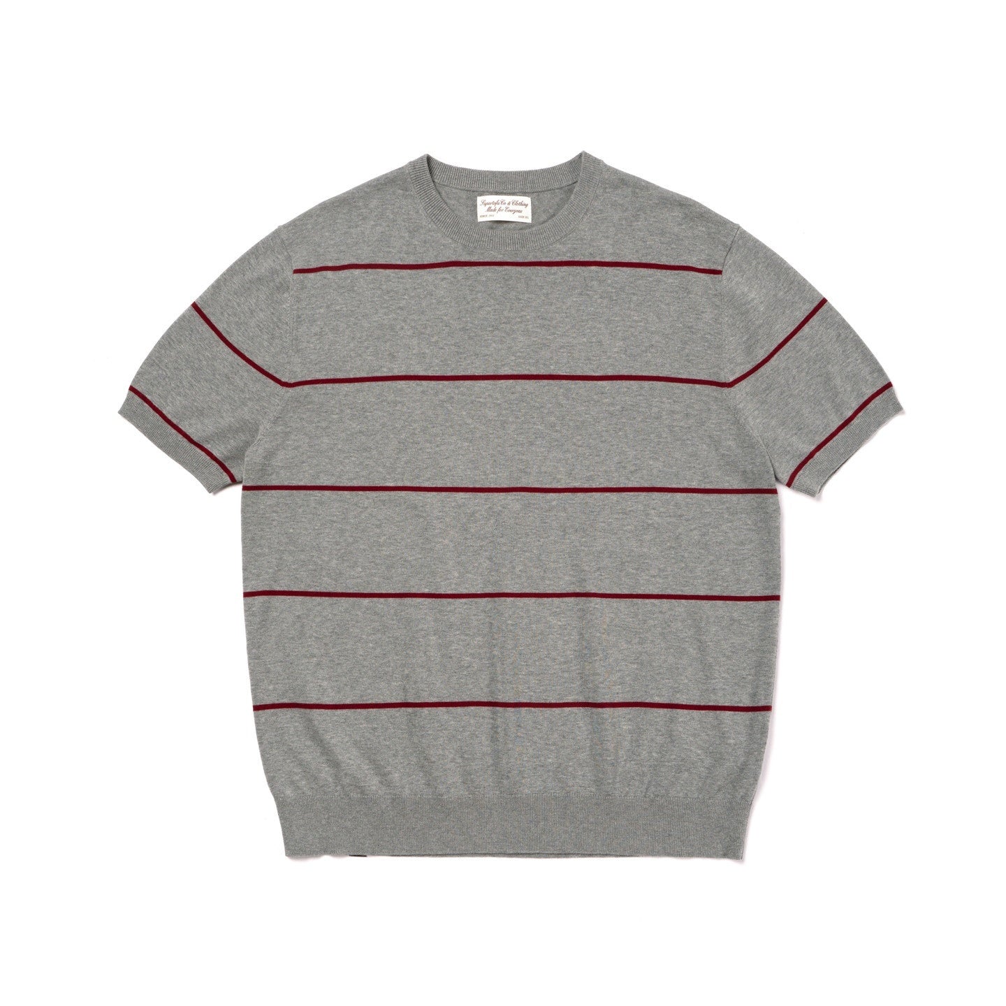 SUPERTOFU_Breathable_100_Percent_Cotton_Striped_Round_Neck_Unisex_Short_Sleeve_T-Shirts_MISSTT