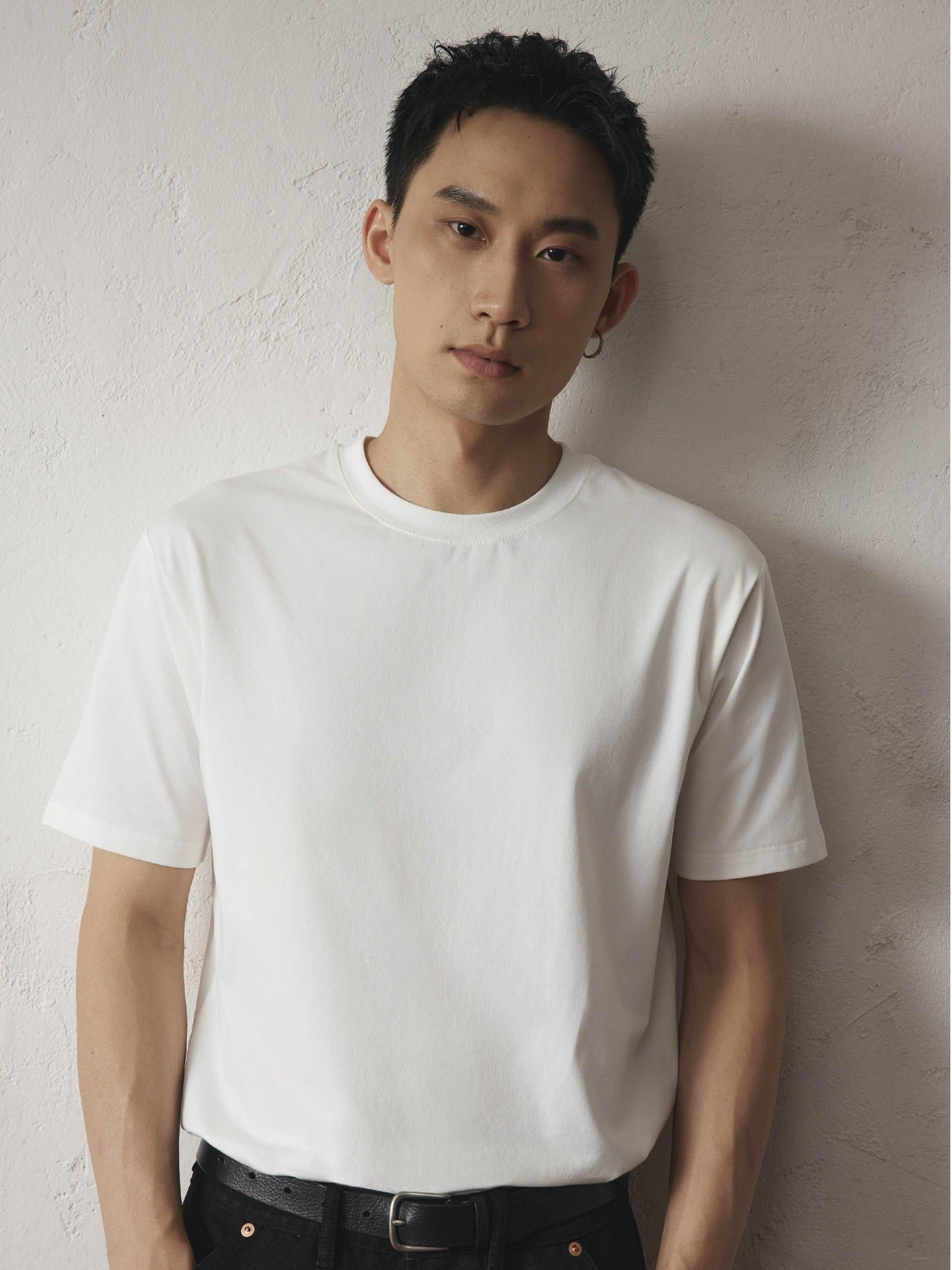 SUPERTOFU Breathable Antibacterial Sorona Cotton Unisex Crew Neck Short Sleeve T-Shirts