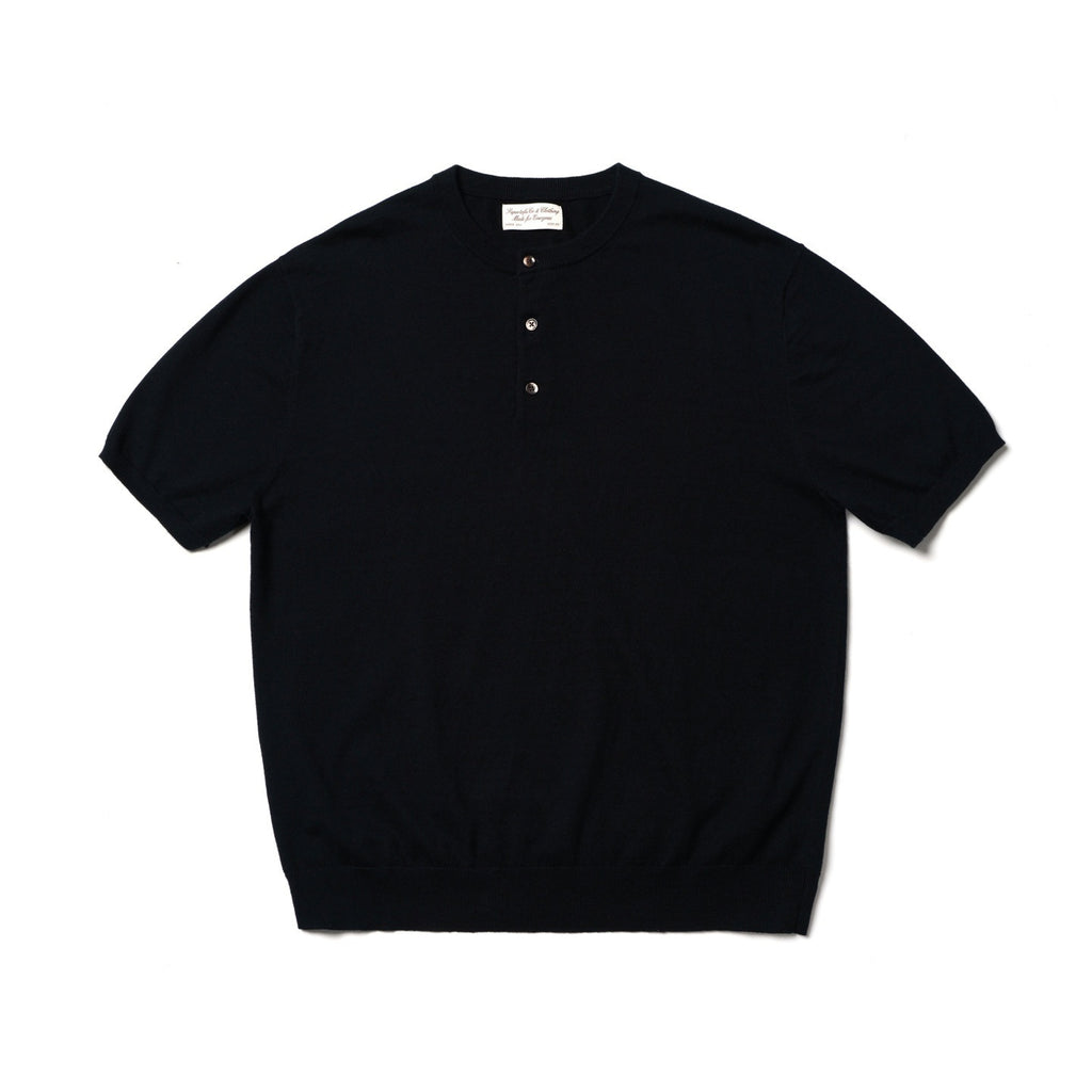 SUPERTOFU Breathable Cotton Henley Collar Retro Unisex Plain Short Sleeve T-Shirts