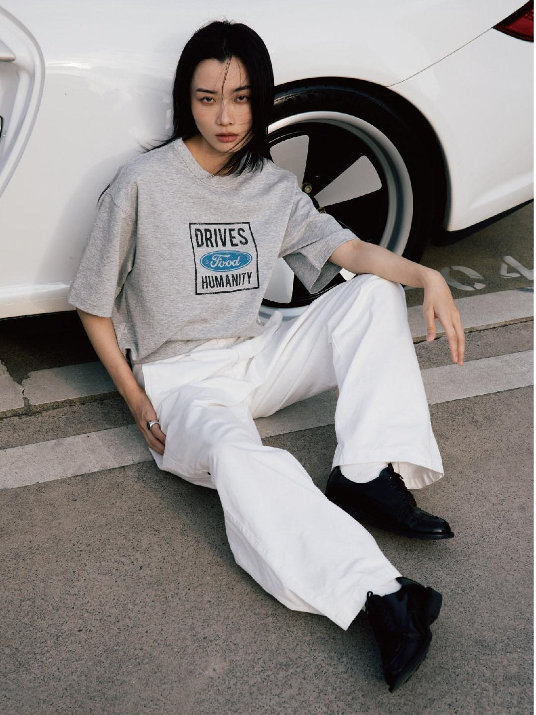 SUPERTOFU Breathable Cotton Loose Crewneck Letter Unisex Short Sleeve T-Shirts