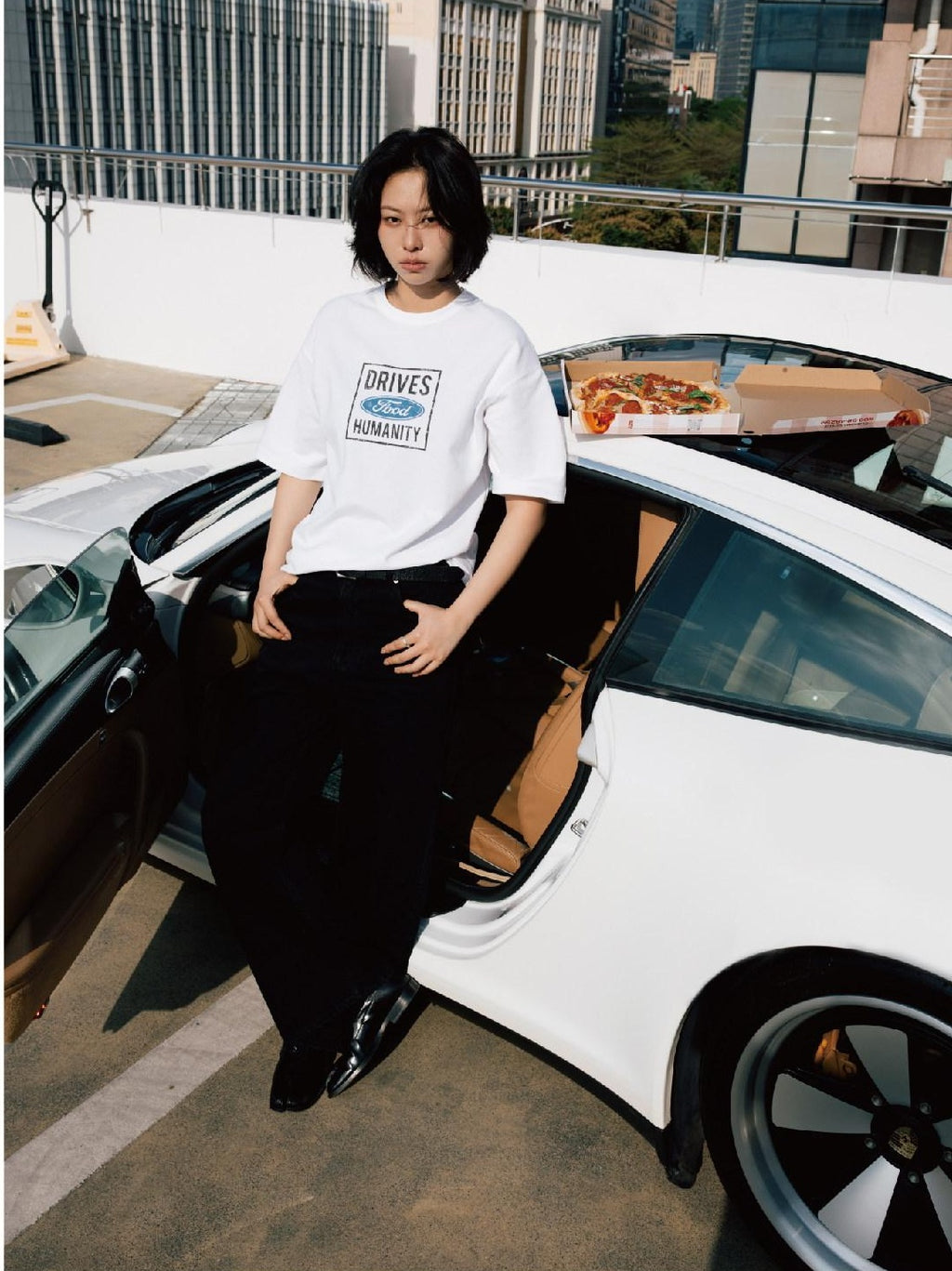 SUPERTOFU Breathable Cotton Loose Crewneck Letter Unisex Short Sleeve T-Shirts