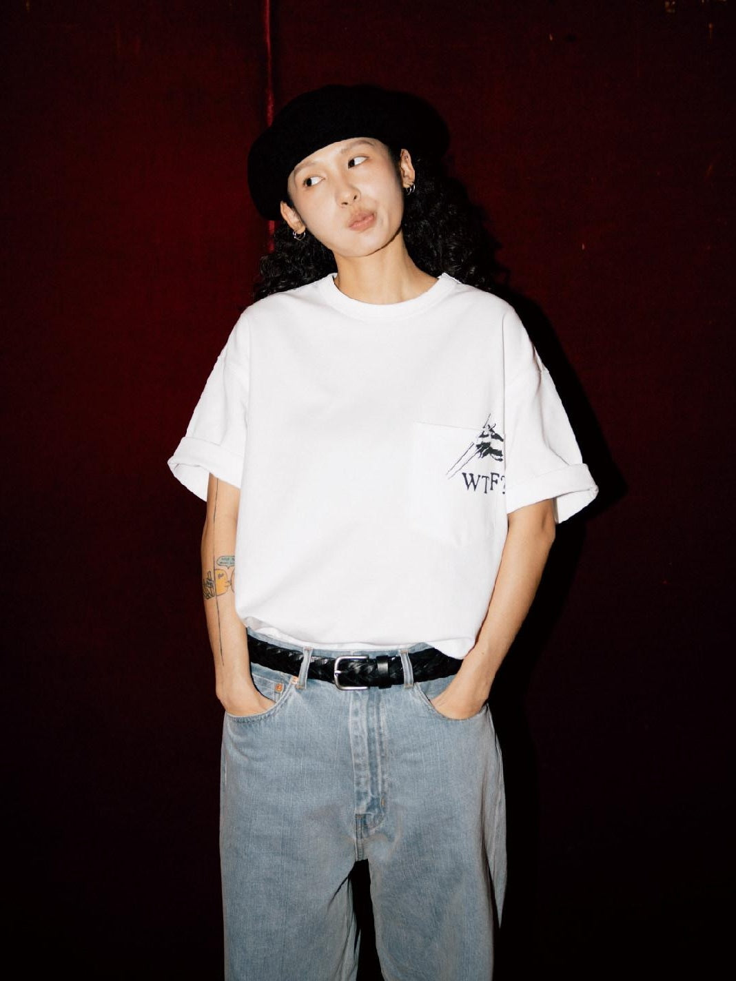 SUPERTOFU Breathable Cotton Loose Fit Hand Drawn Vintage Unisex Short Sleeve T-Shirts