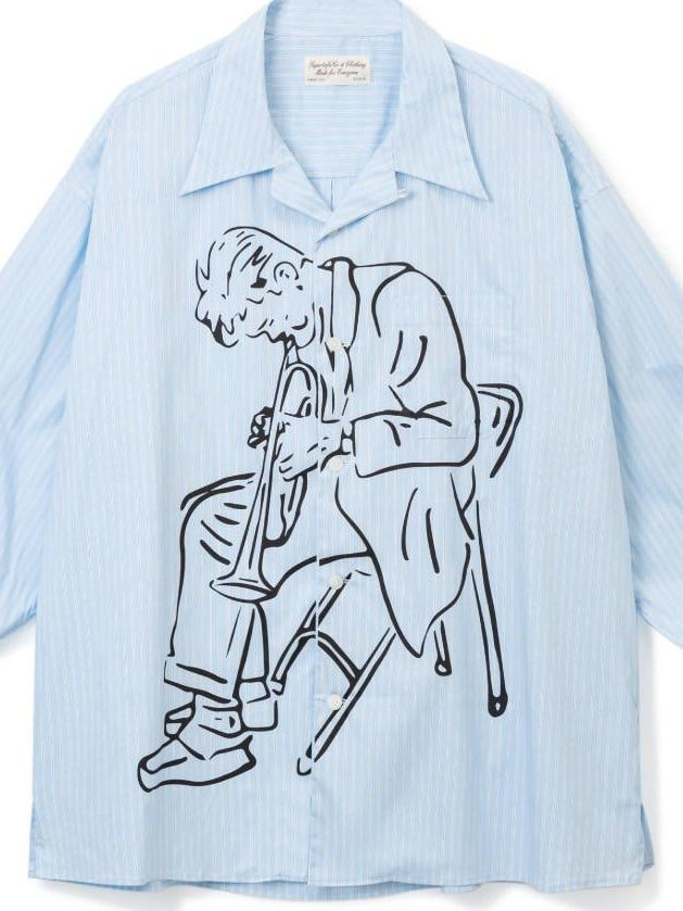 SUPERTOFU Breathable Cotton Loose Fit Vintage Cuban Collar Striped Cardigan Unisex Shirts