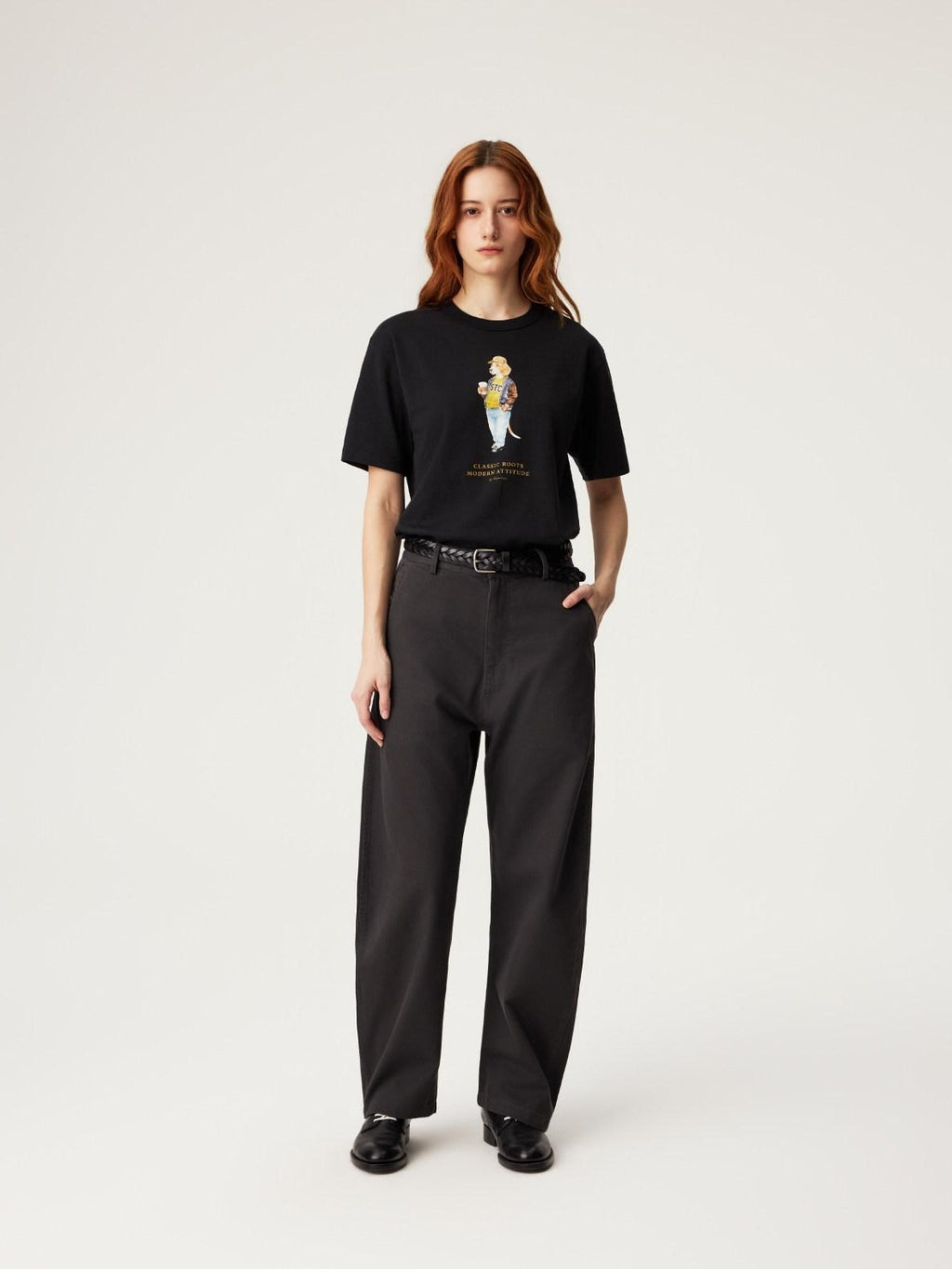 SUPERTOFU Breathable Cotton Lyocell Relaxed Curved Leg Button Fly Chinos