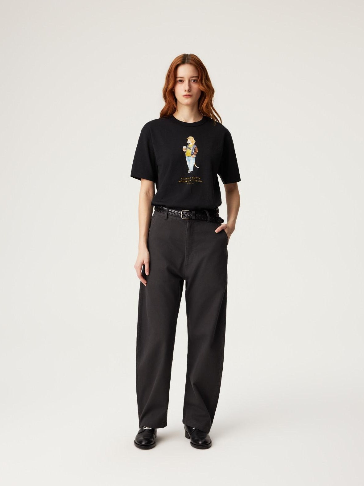 SUPERTOFU Breathable Cotton Lyocell Relaxed Curved Leg Button Fly Chinos