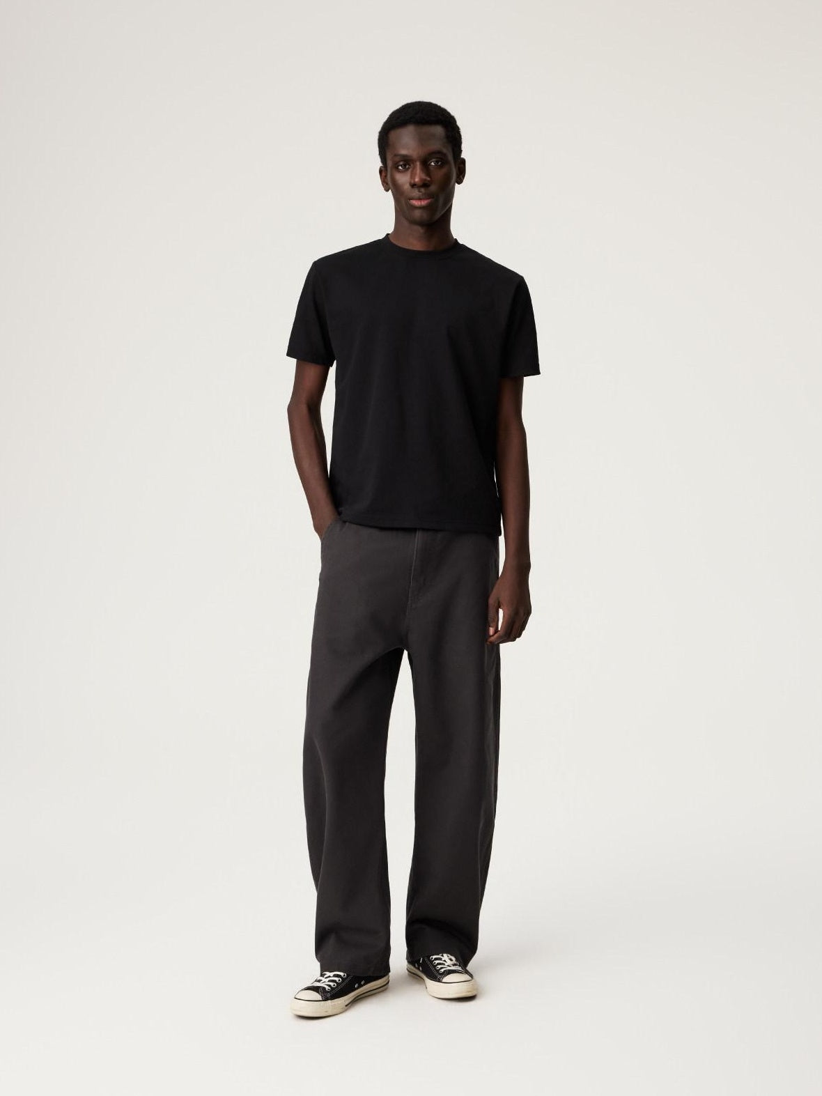 SUPERTOFU Breathable Cotton Lyocell Relaxed Curved Leg Button Fly Chinos