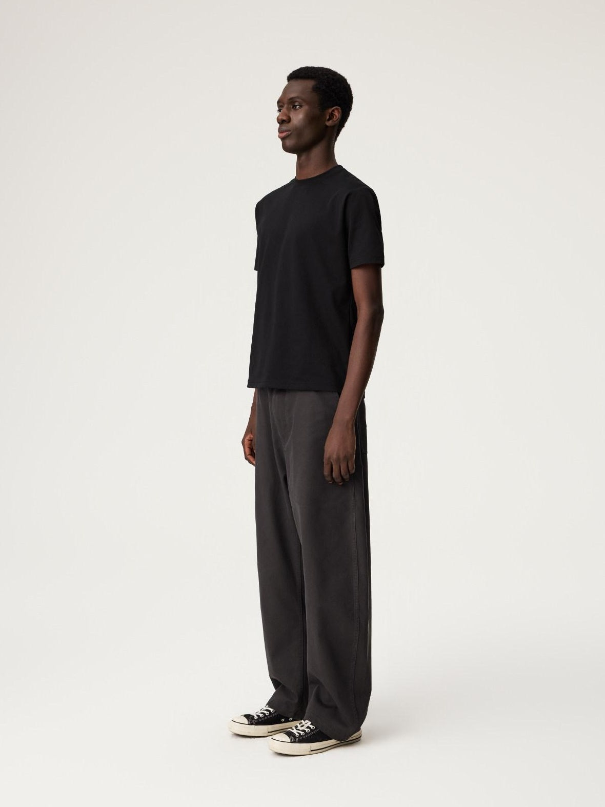 SUPERTOFU Breathable Cotton Lyocell Relaxed Curved Leg Button Fly Chinos