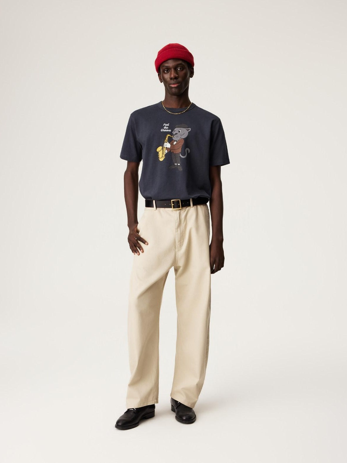 SUPERTOFU Breathable Cotton Lyocell Relaxed Curved Leg Button Fly Chinos