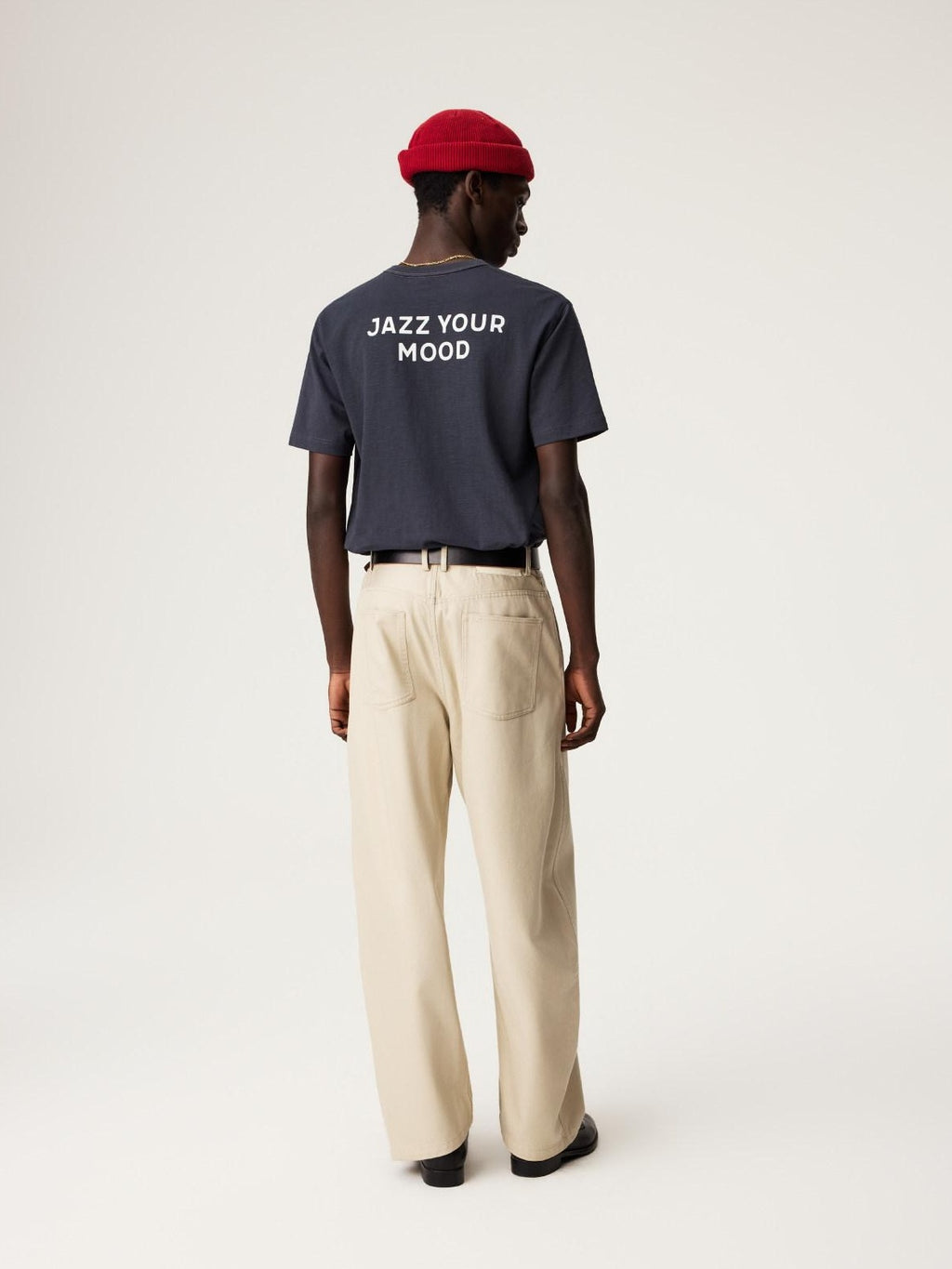 SUPERTOFU Breathable Cotton Lyocell Relaxed Curved Leg Button Fly Chinos
