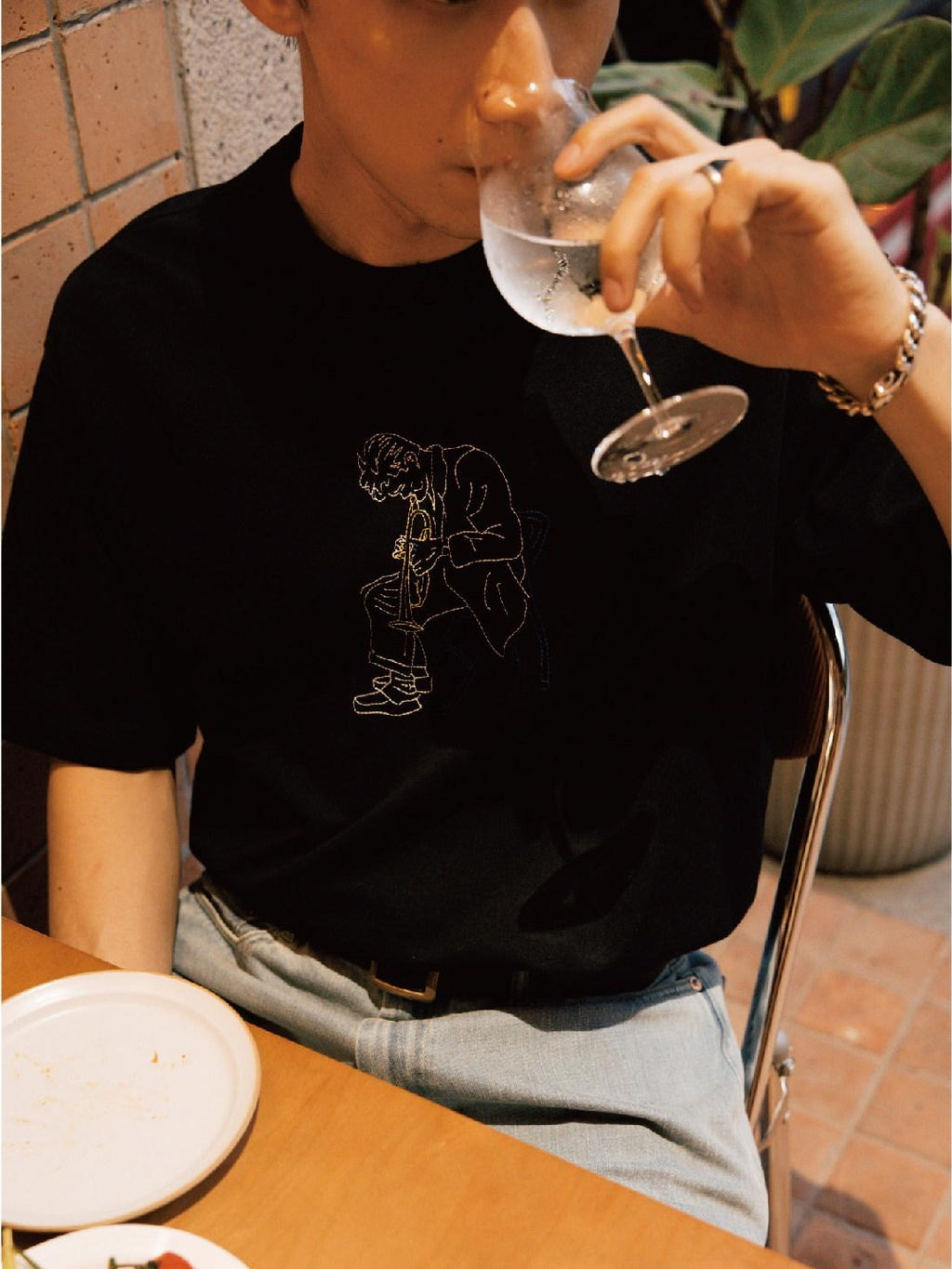 SUPERTOFU Breathable Embroidered Loose Fit Unisex Cotton Graphic Short Sleeve T-Shirts