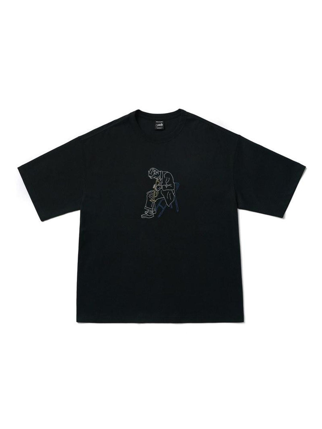SUPERTOFU Breathable Embroidered Loose Fit Unisex Cotton Graphic Short Sleeve T-Shirts