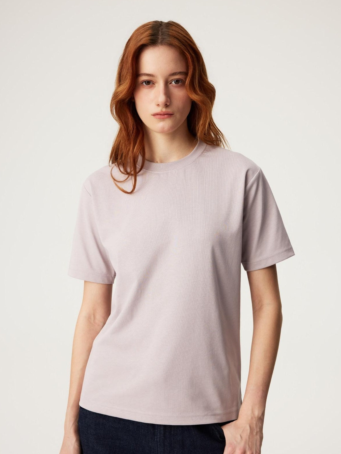 SUPERTOFU Breathable Lyocell Cotton Minimalist Crew Neck Unisex Short Sleeve T-Shirts