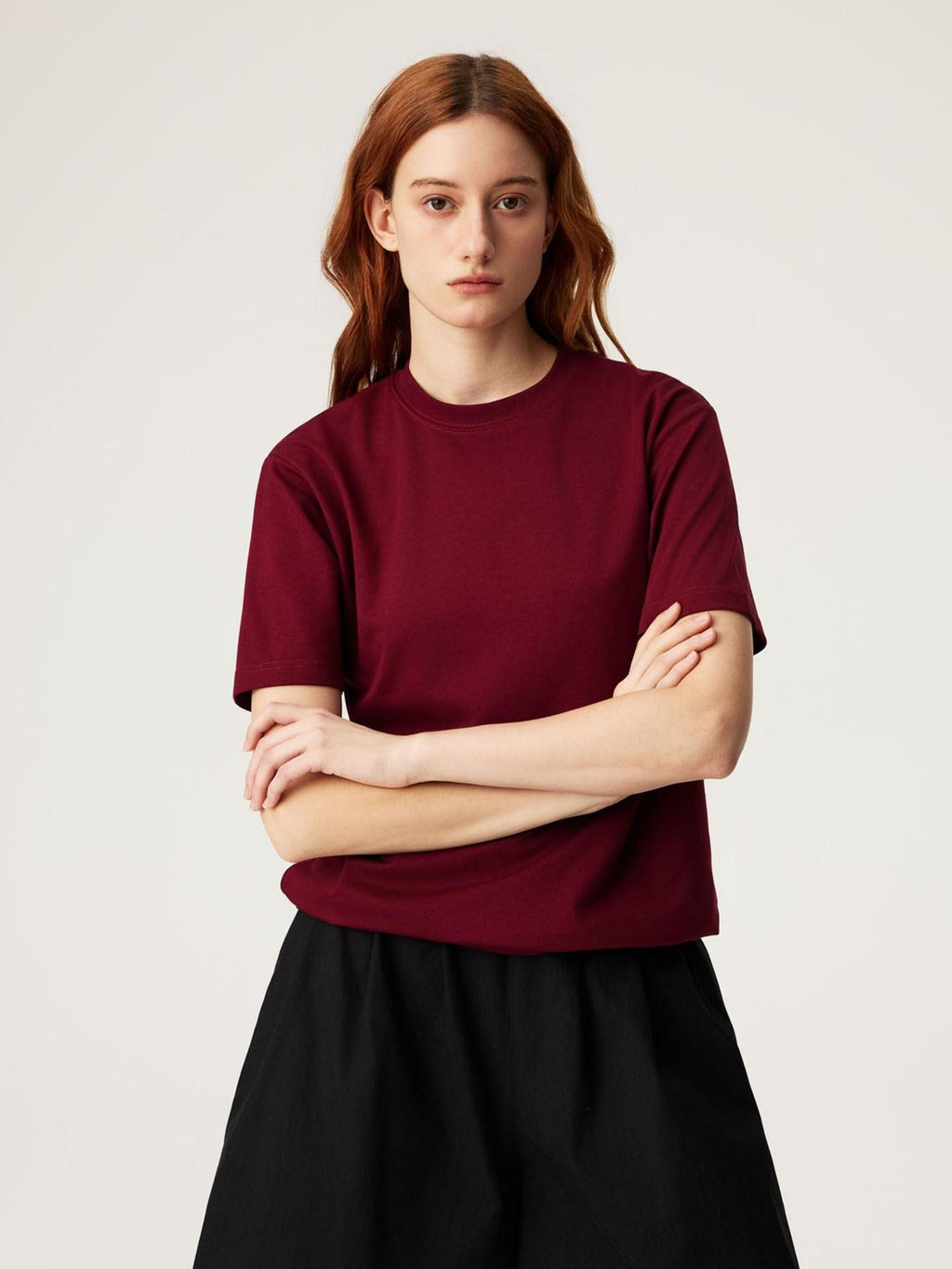 SUPERTOFU Breathable Lyocell Cotton Minimalist Crew Neck Unisex Short Sleeve T-Shirts