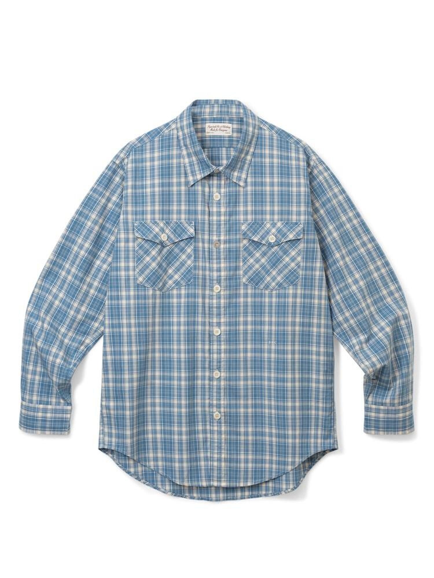 SUPERTOFU Breathable Pure Cotton Pocket Cuban Collar Loose Vintage Plaid Unisex Shirts