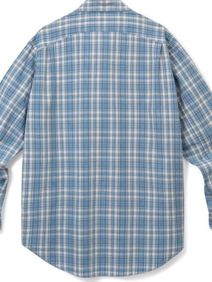 SUPERTOFU Breathable Pure Cotton Pocket Cuban Collar Loose Vintage Plaid Unisex Shirts