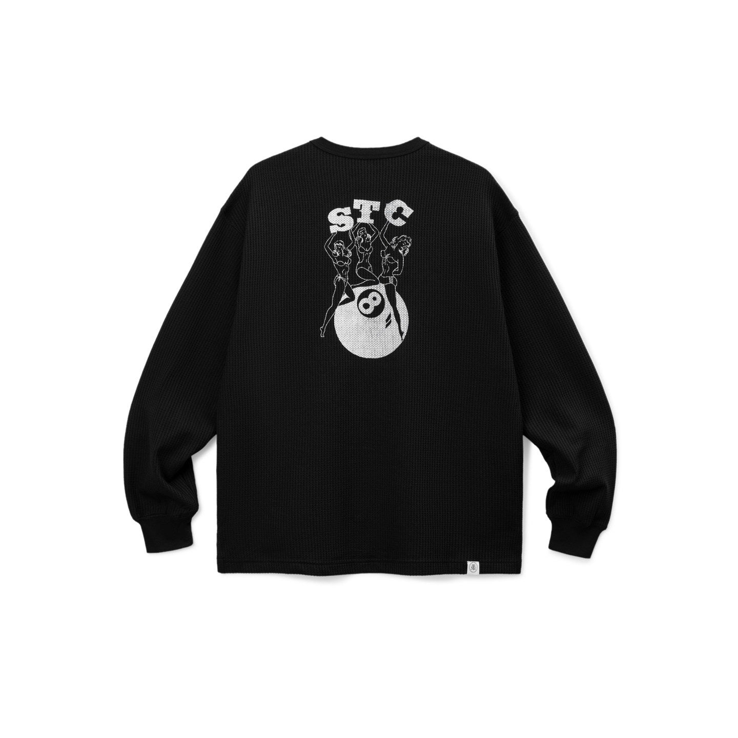 SUPERTOFU Breathable Skin Friendly Vintage Print Henley Collar Unisex Long Sleeve T-Shirts