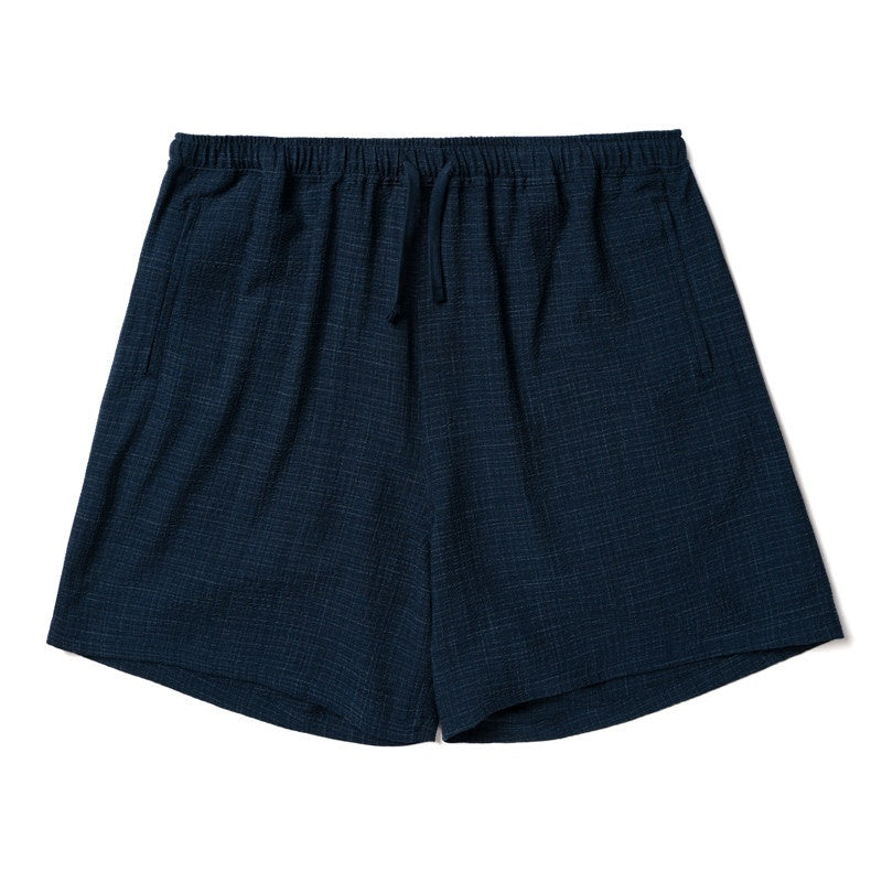 SUPERTOFU_Breathable_Stretch_Cotton_Blend_Loose_Fit_Casual_Solid_Color_Short_Trousers_MISSTT