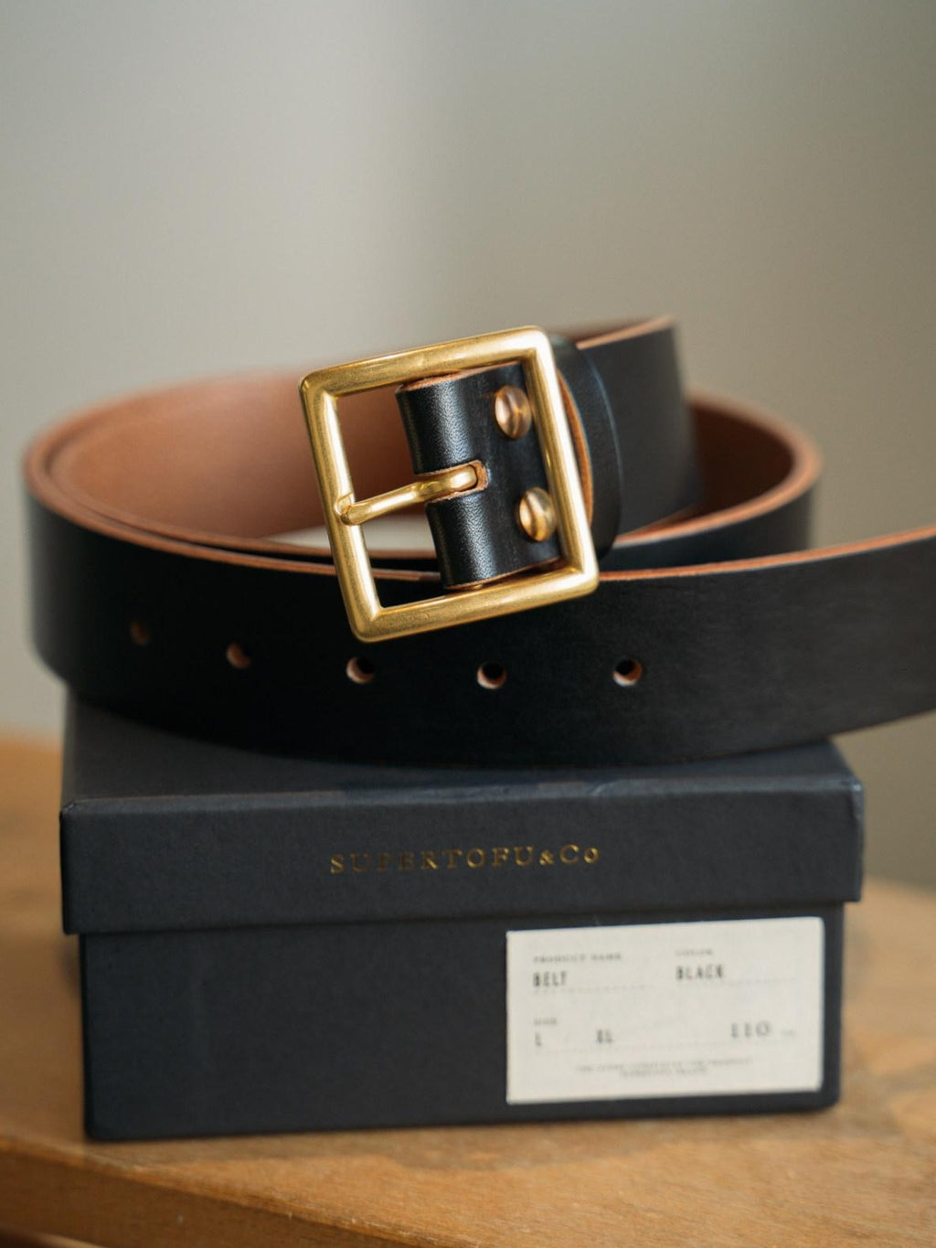 SUPERTOFU Classic Black Minimalist Adjustable Fit Unisex Two Sizes 103Cm 110Cm Belts