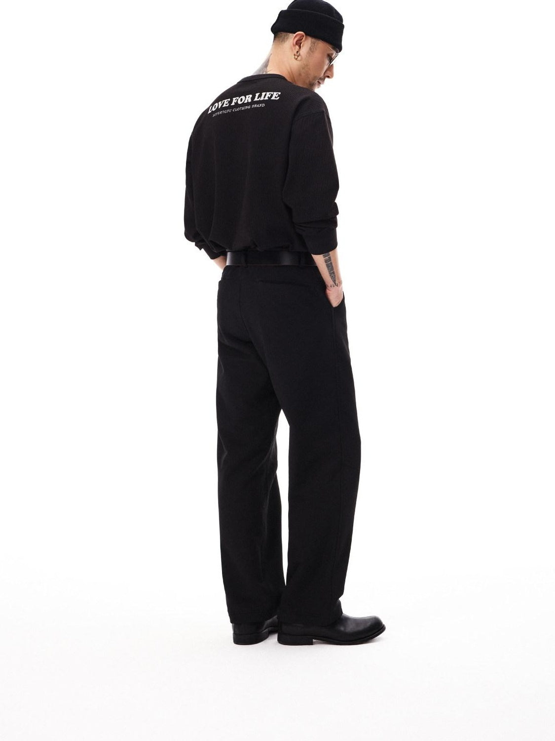SUPERTOFU Classic Black Minimalist Adjustable Fit Unisex Two Sizes 103Cm 110Cm Belts