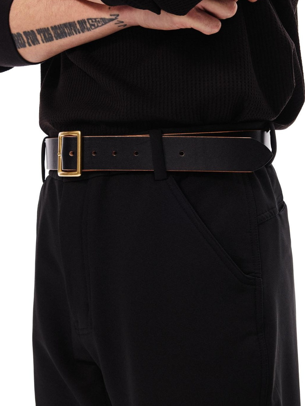 SUPERTOFU Classic Black Minimalist Adjustable Fit Unisex Two Sizes 103Cm 110Cm Belts
