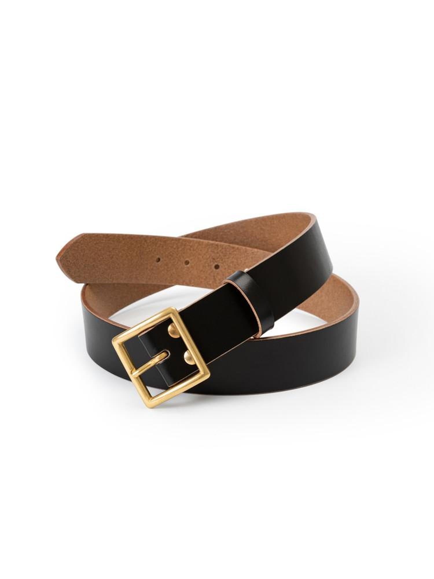 SUPERTOFU Classic Black Minimalist Adjustable Fit Unisex Two Sizes 103Cm 110Cm Belts