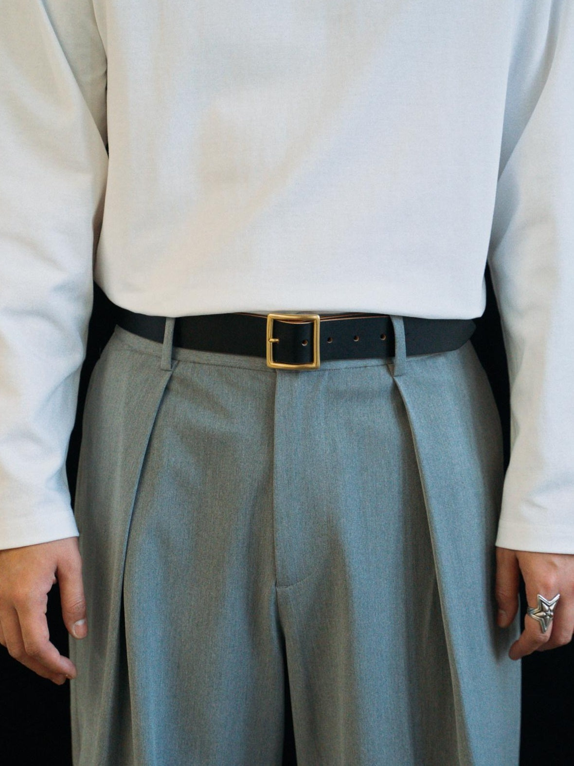 SUPERTOFU Classic Black Minimalist Adjustable Fit Unisex Two Sizes 103Cm 110Cm Belts