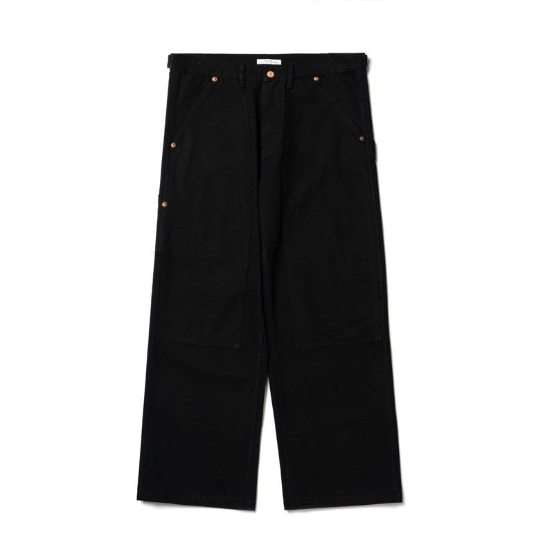 SUPERTOFU Comfortable Loose Fit Youth Casual Everyday Solid Black Beige Straight Pants