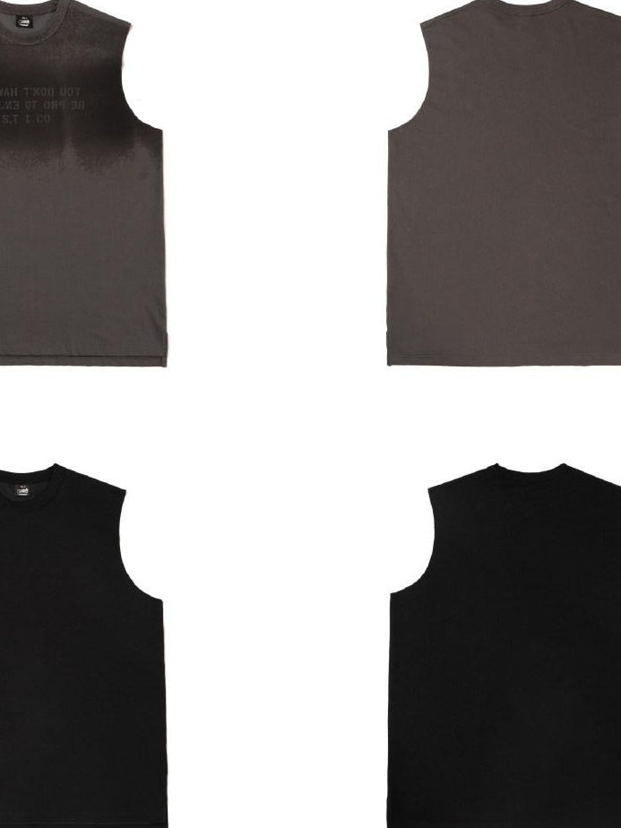 SUPERTOFU Comfortable Loose Round Neck Japanese Casual Multi Color Sizes Xs Xl Tank Tops