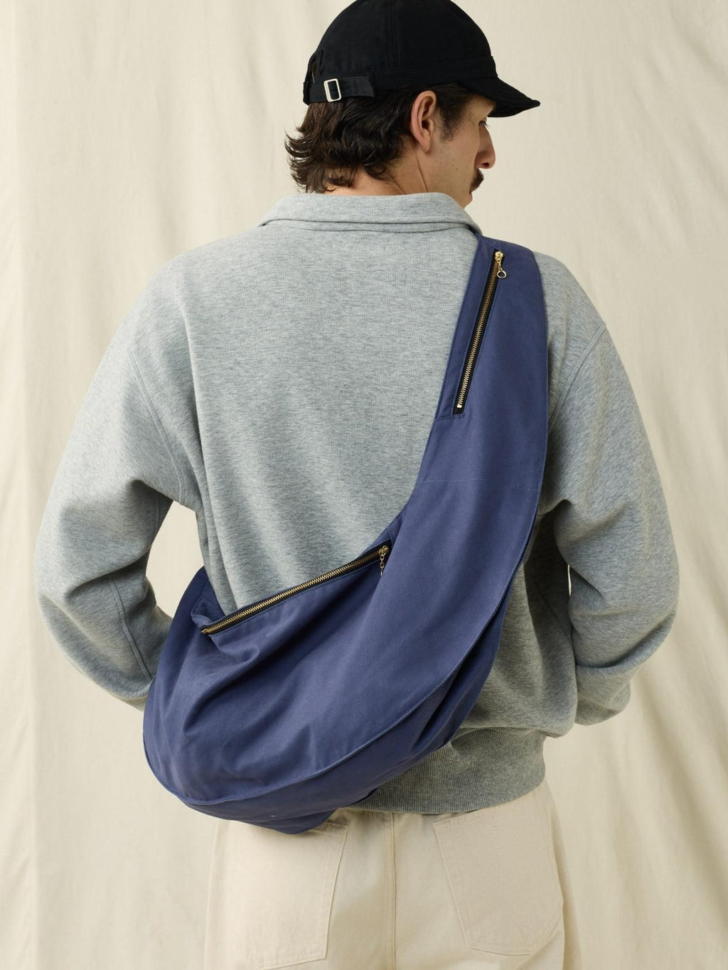 SUPERTOFU Compact Adjustable Strap Blue And Brown Plaid Casual Everyday Cross Body Bags