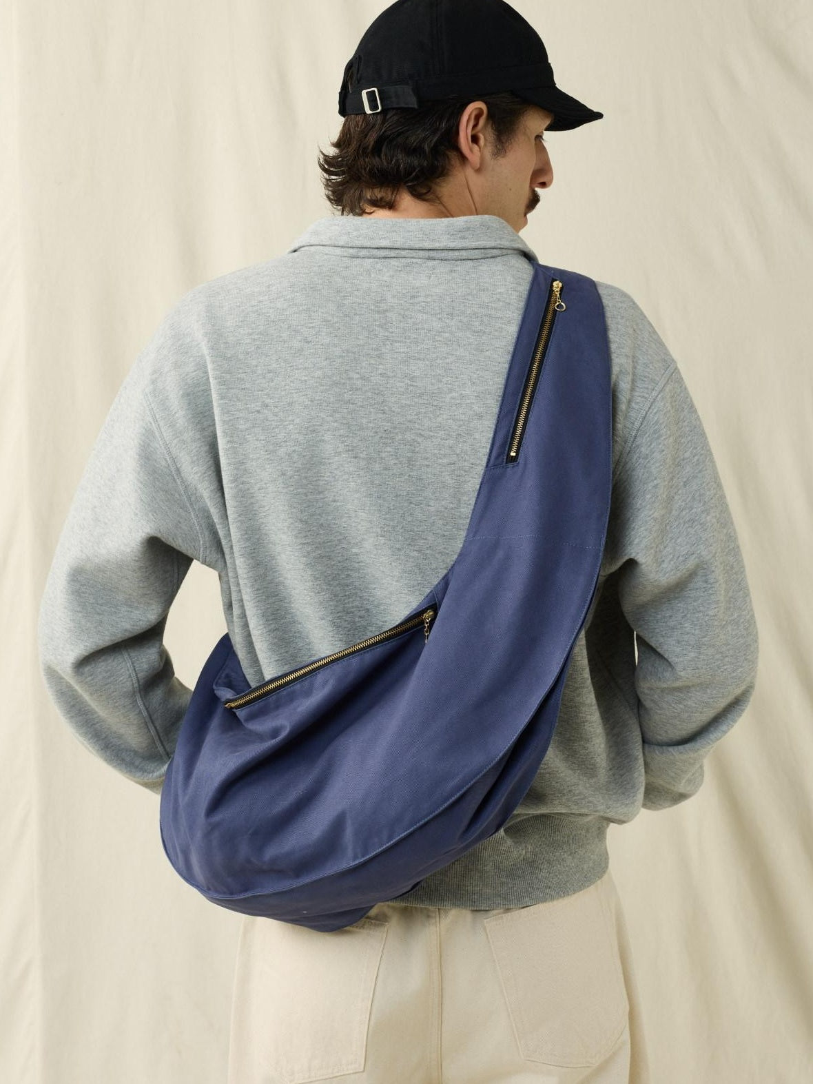 SUPERTOFU Compact Adjustable Strap Blue And Brown Plaid Casual Everyday Cross Body Bags