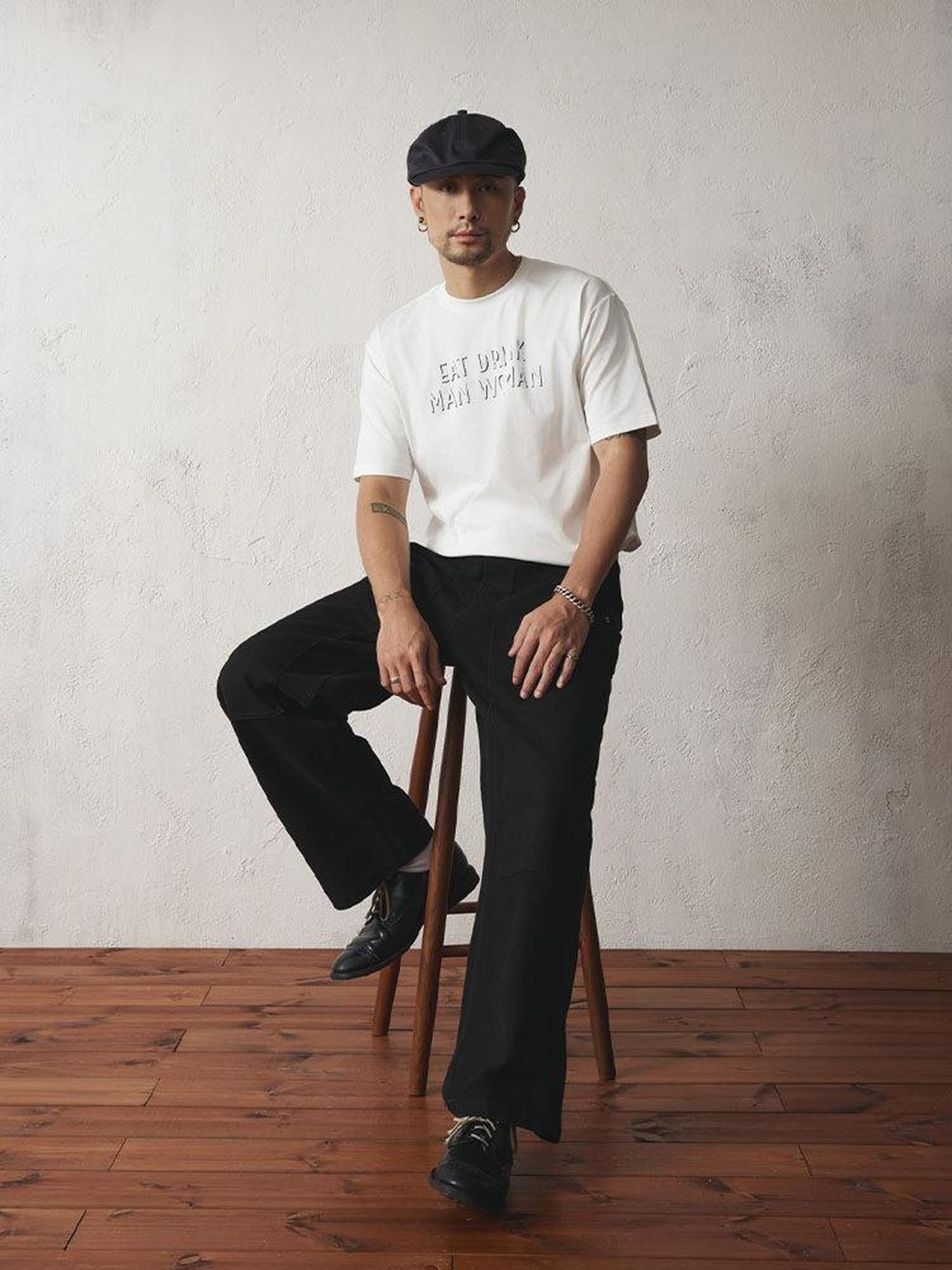 SUPERTOFU Cool Antibacterial Cotton Loose Fit Retro Letter Unisex Short Sleeve T-Shirts