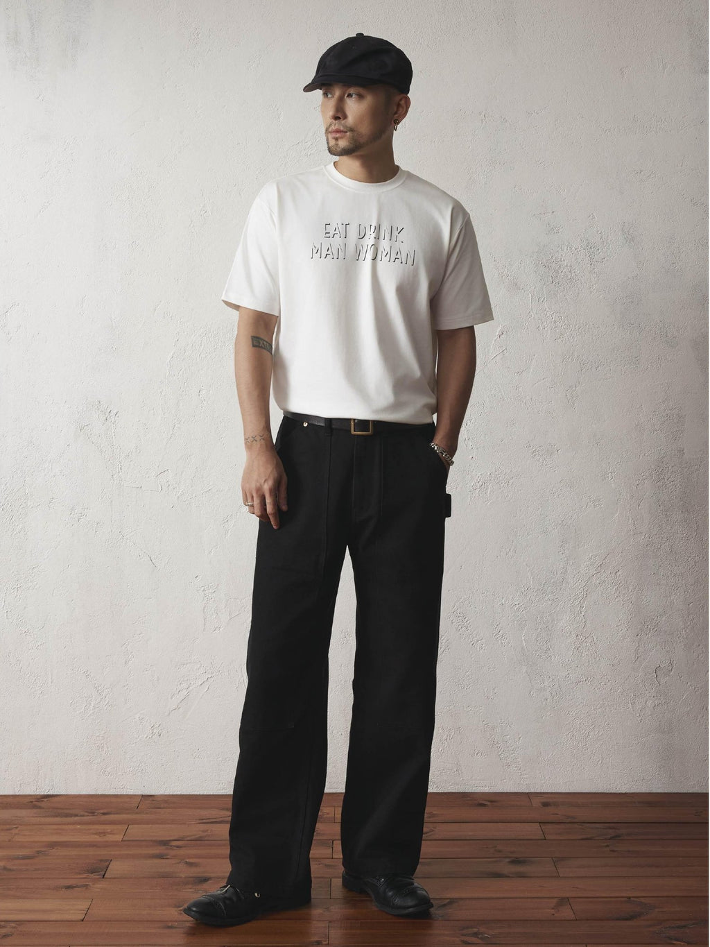 SUPERTOFU Cool Antibacterial Cotton Loose Fit Retro Letter Unisex Short Sleeve T-Shirts