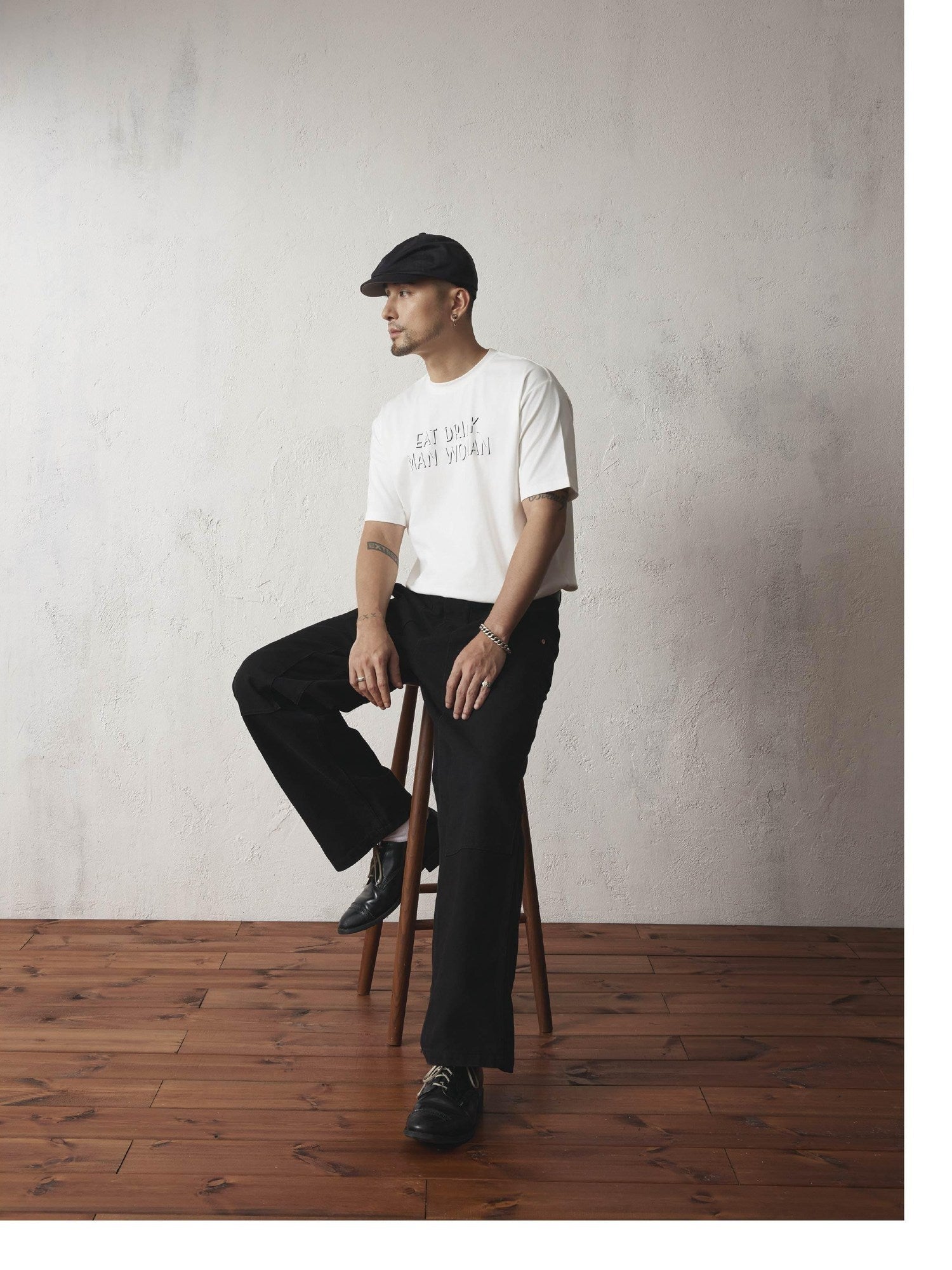 SUPERTOFU Cool Antibacterial Cotton Loose Fit Retro Letter Unisex Short Sleeve T-Shirts