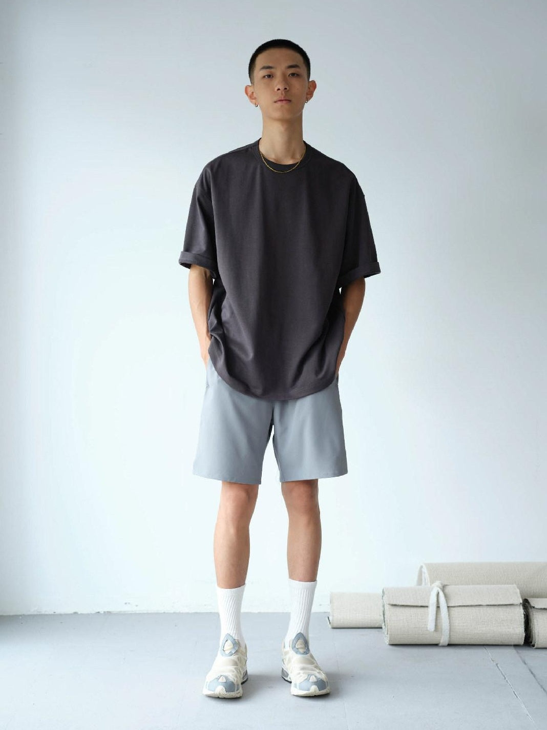 SUPERTOFU Cool Long Staple Cotton Loose Crewneck Unisex Daily Short Sleeve T-Shirts
